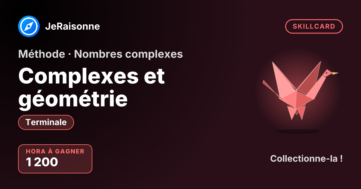 SKILLCARD « Complexes et géométrie » — Terminale