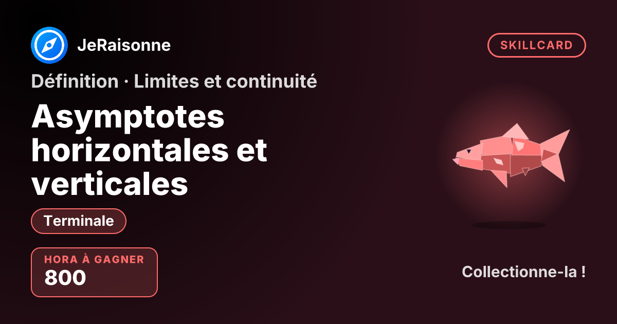 SKILLCARD « Asymptotes horizontales et verticales » — Terminale