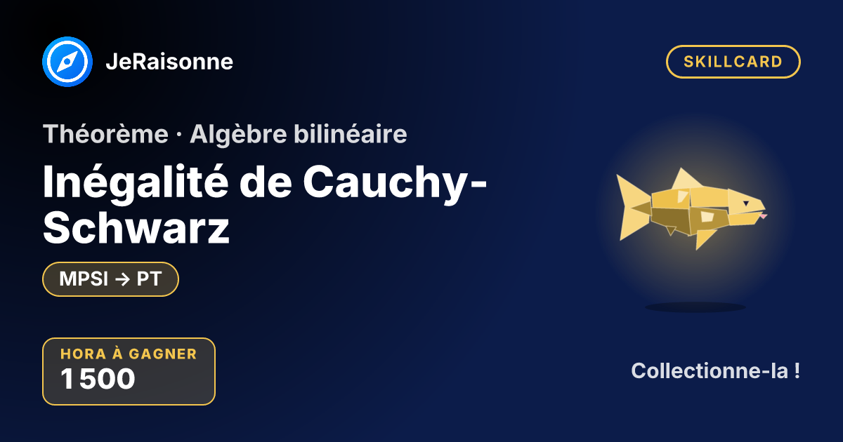SKILLCARD « Inégalité de Cauchy-Schwarz » — MPSI à PT